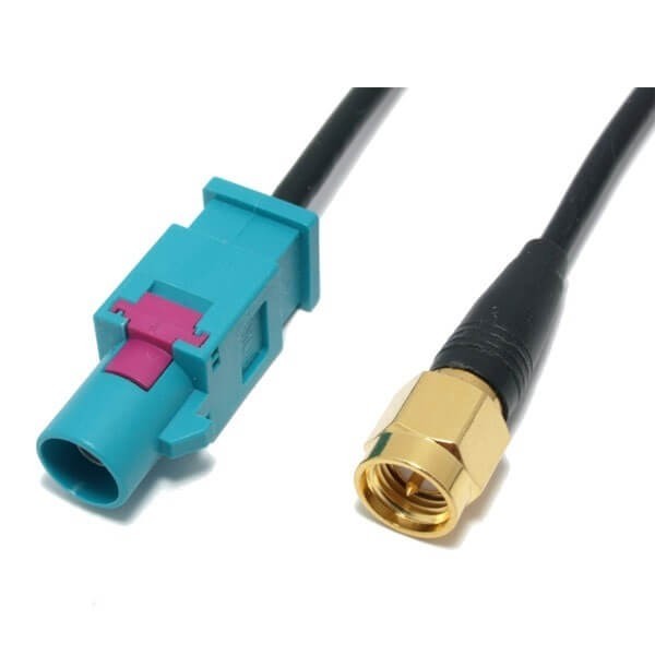 sma-extension-cable-rg174-with-fakra-z-male-connector-20cm(1) LVDS Fakra线束RG174接Fakra Z型公头转SMA公头
