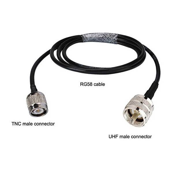 TNC接头天线延长线RG58转UHF PL259接头线长50CM