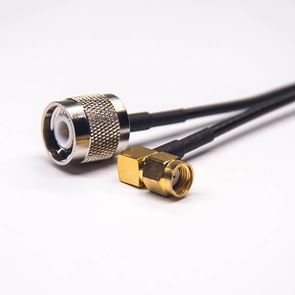 同轴线缆连接器TNC公头转反极SMA弯公头接RG174线 同轴线缆连接器TNC公头转反极SMA弯公头接RG174线