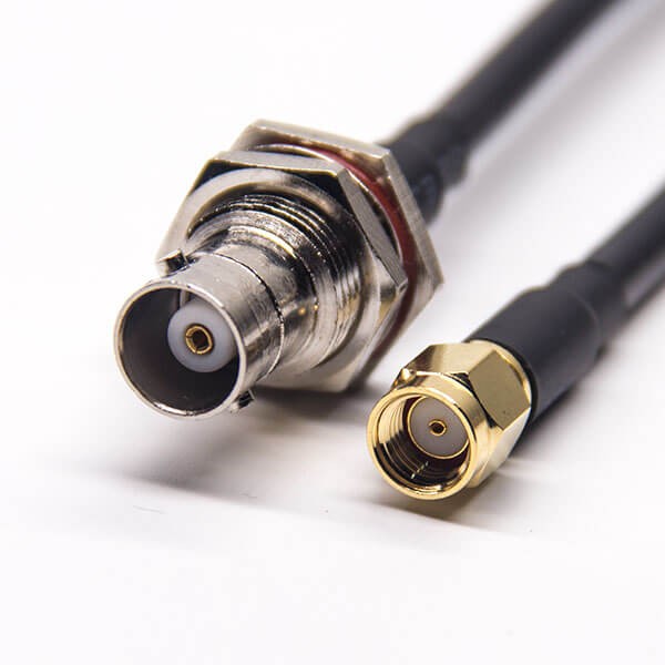 SMA转BNC接口BNC直式母头SMA直式公头反极RF线材接RG223 RG58 SMA转BNC接口BNC直式母头SMA直式公头反极RF线材接RG223 RG58