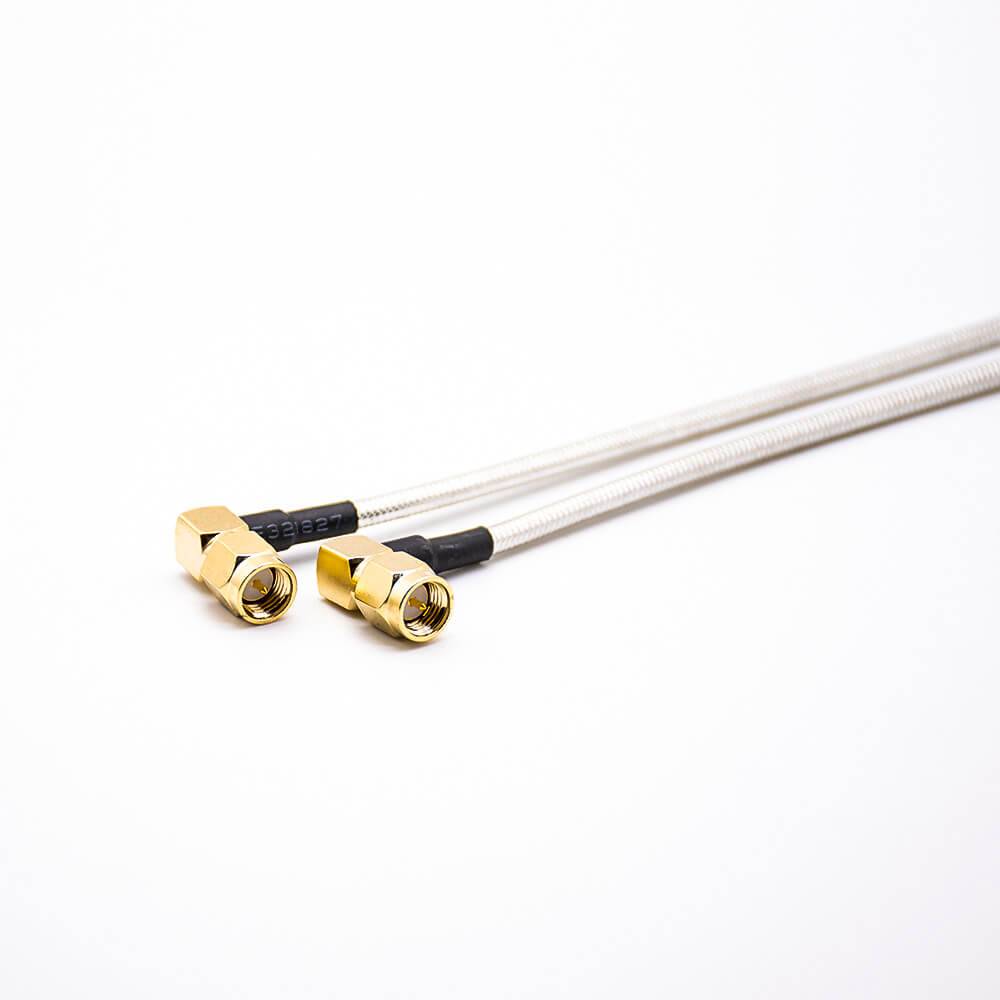 SMA射频线RG405同轴线两头弯式公头SMA连接器
