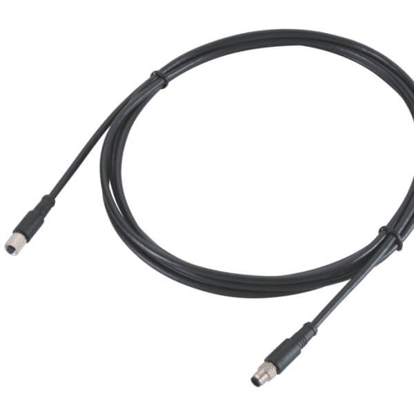 M5注塑线材防水M5 4芯母头转4芯公头延展线1米26AWG