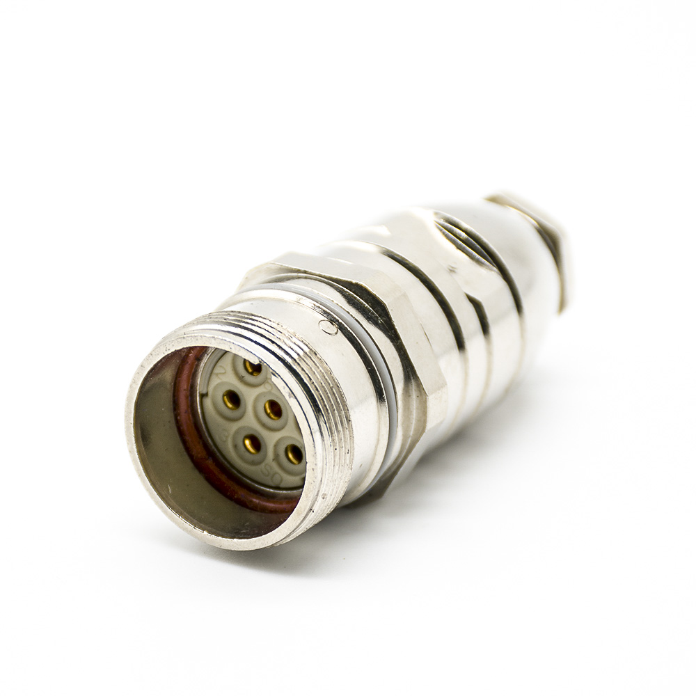 6芯连接器M23直式焊线连接器