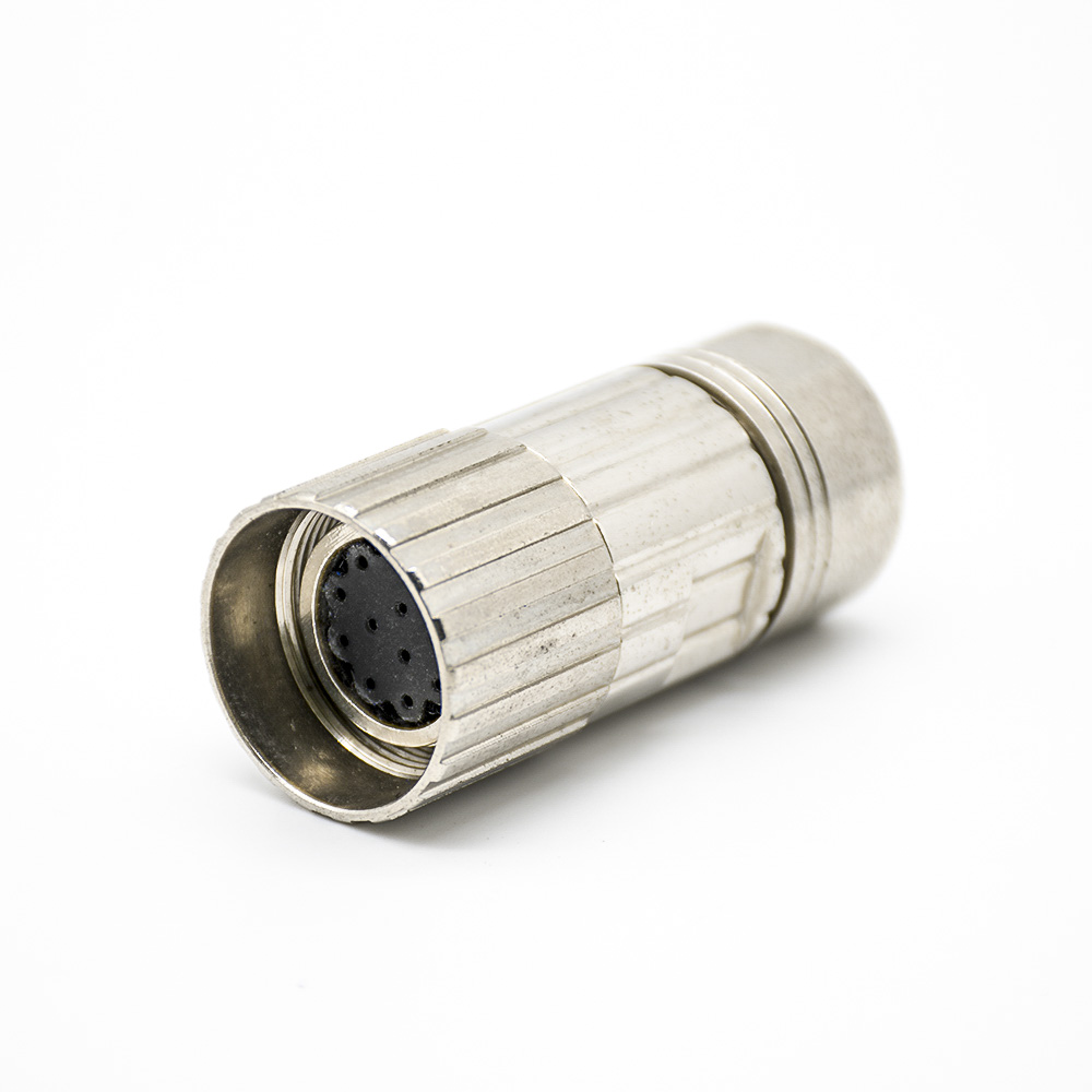 安费诺M23连接器直式母头焊线式连接器