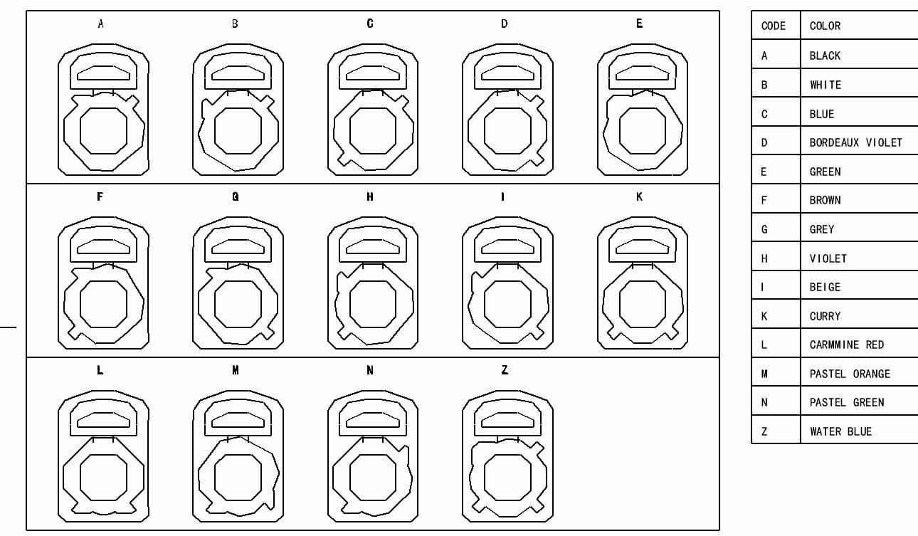 Fakra Color Chart Fakra线缆生产厂家_Fakra射频线价格-仁昊伟业科技