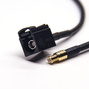 Fakra连接器A型母头转MCX公头线材连接器 RG174 线长1米