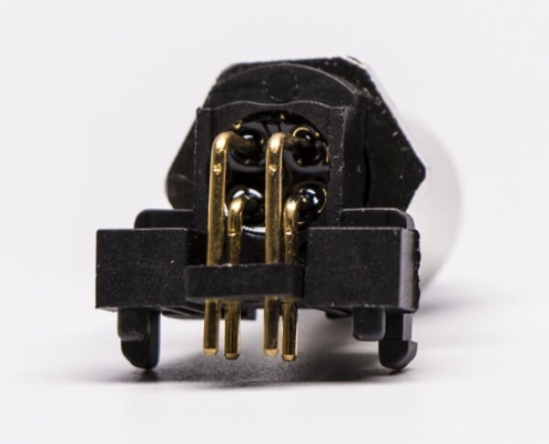 10pcs M12四芯接头A型板端弯头插板母座子防水传感器