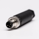 M8现场组装插头3芯公直式不带屏蔽塑料外壳M8*1.0定制
