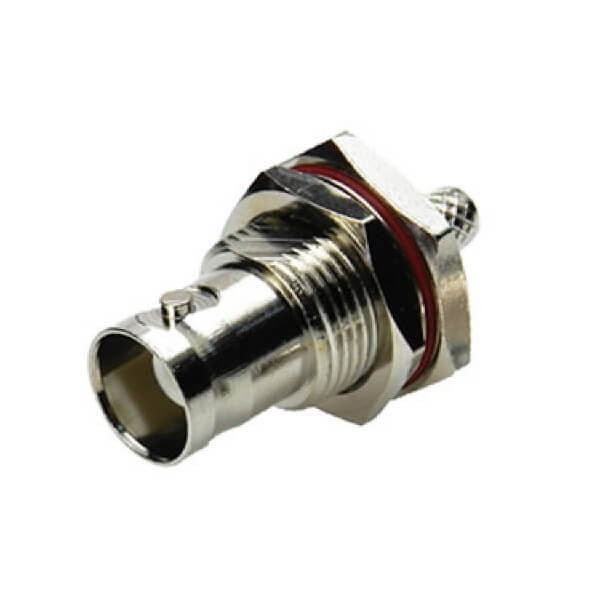 BNC连接器75Ohm直式母头前锁穿墙压接式接同轴线缆 BNC连接器75Ohm直式母头前锁穿墙压接式接同轴线缆