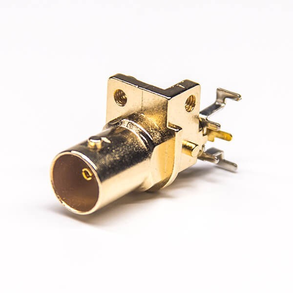PCB的BNC接口母头弯式插板式镀金75Ohm