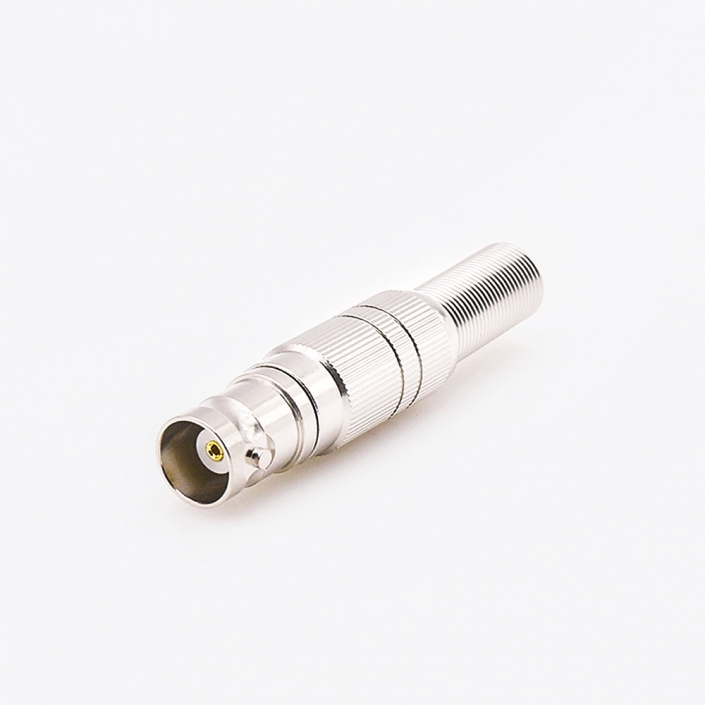 焊接BNC连接器母头带弹簧用于SYV-50-5-1接线 焊接BNC连接器母头带弹簧用于SYV-50-5-1接线