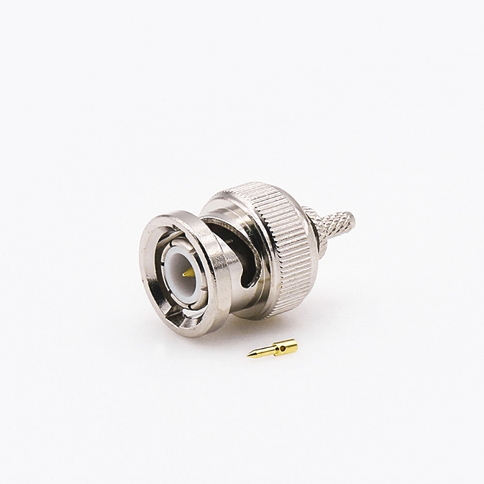 RG316BNC公头直式连接器压接接线 RG316BNC公头直式连接器压接接线
