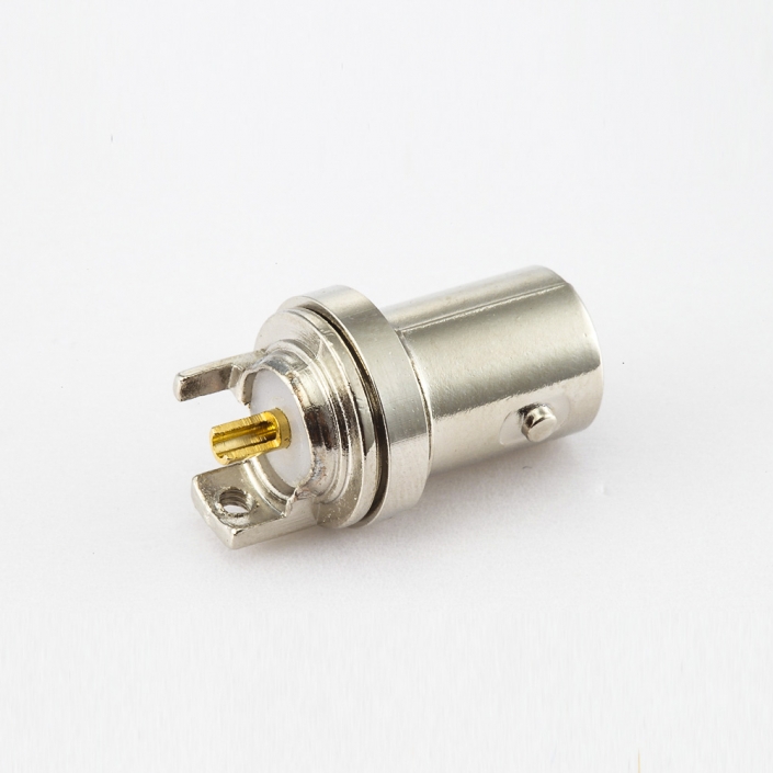 50ΩBNC连接器接线母头直式焊杯 50ΩBNC连接器接线母头直式焊杯