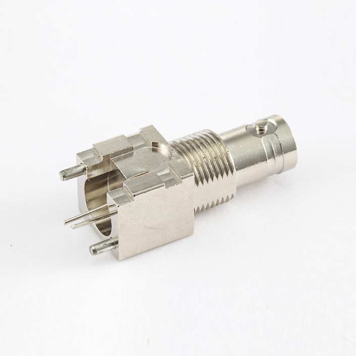 PCB安装BNC连接器50ohm插孔母头180度 PCB安装BNC连接器50ohm插孔母头180度