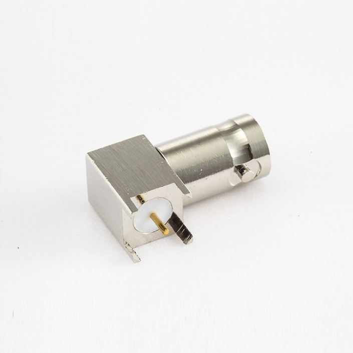 BNC 50Ω母头弯式焊接PCB板的座子 BNC 50Ω母头弯式焊接PCB板的座子