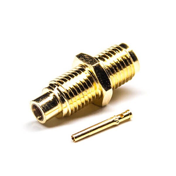 有线电视 插头母头直式穿墙sma射频同轴连接器