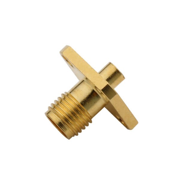 sma 连接器 母头4孔方形法兰座  同轴线缆UT141