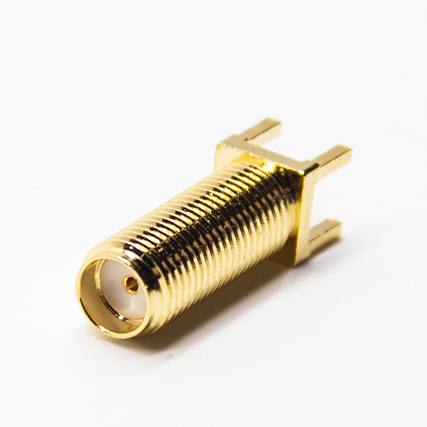 SMA射频接口连接器直式镀金插板接PCB板