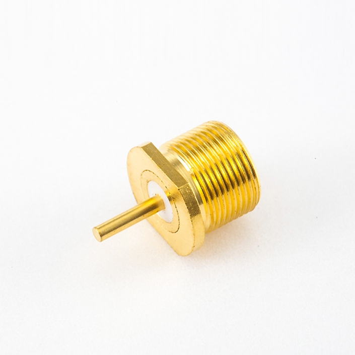 射频连接器SMA PCB安装焊板公头直式