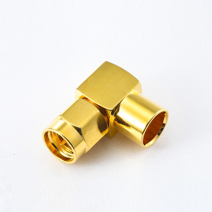 SMA连接器公头弯式焊接用于半柔/半刚性-5