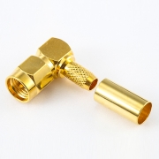 SMA公头用连接器弯式压接用于RG223