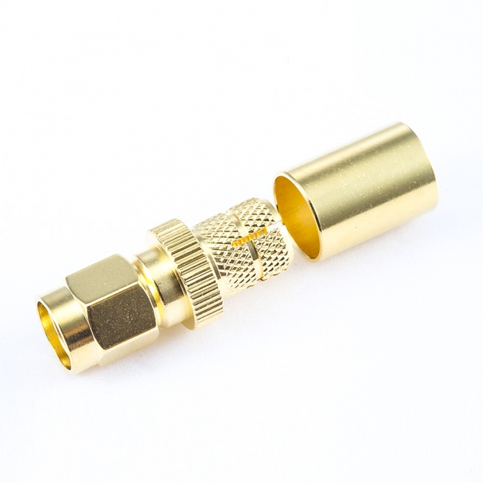 SYV50-5接线公头直式SMA连接器压接