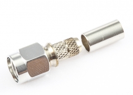 RG58 / RG142 / SYV50-3RF SMA公头直式连接器压接