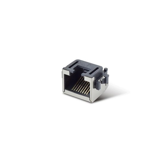 屏蔽RJ45模块网口母座沉板网络连接器不带灯网线插座SMT带屏蔽X2