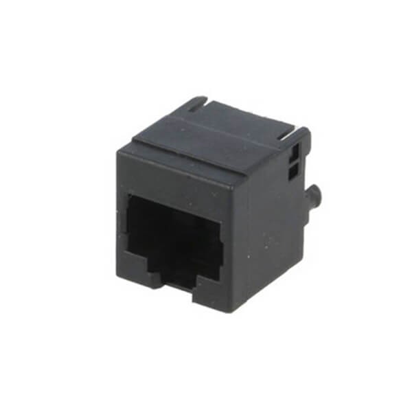 RJ45插座180度灰色塑料母座非屏蔽不带灯
