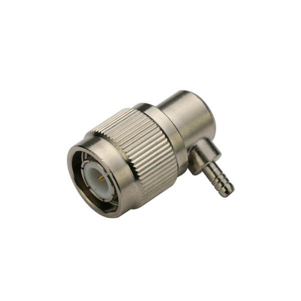 接线RG316弯式压接公头 同轴线缆tnc连接器
