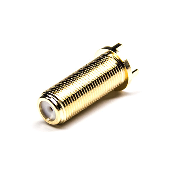 F头直式射频同轴连接器母头镀金插PCB板 F头直式射频同轴连接器母头镀金插PCB板
