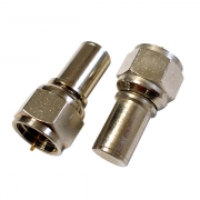 F连接器公头射频连接器铜材质75欧姆