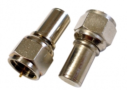 F连接器公头射频连接器铜材质75欧姆