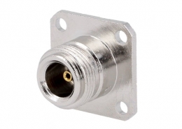 N型母头直式焊接面板安装连接器