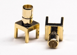 SMB PCB连接器公头插孔式板端接口同轴连接器