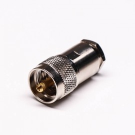 uhf插头连接器直式公头螺母锁紧式接RG58线