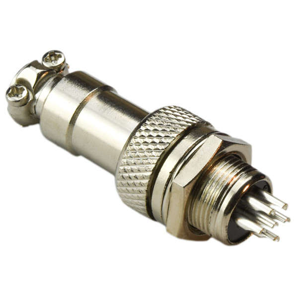 电缆连接器GX12-6P公插座母插头航空直式连接器5套