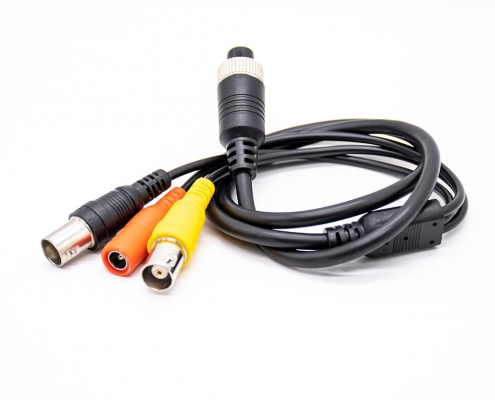 4芯航空线转BNC DC连接线母对母延长线1M