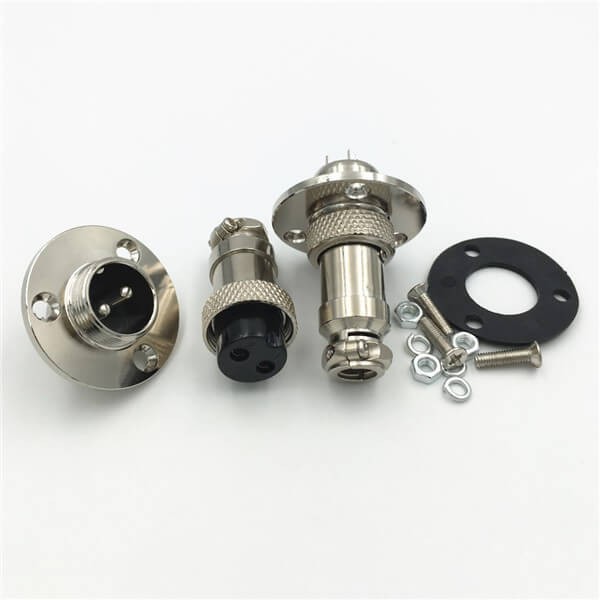 航空插头 GX16 2 Pin 法兰安装圆形连接器 航空插头 GX16 2 Pin 法兰安装圆形连接器