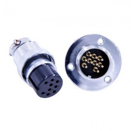 航空插头连接器GX25-9芯母头公座直式法兰连接器5套