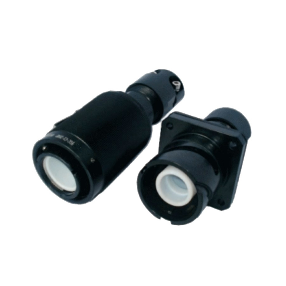 卡口圆形连接器1芯IP67直式公母对接200A压接式YGC牵引连接器