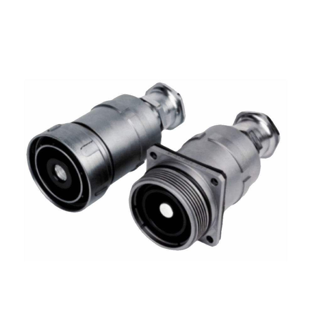 YGC电连接器公母对接500A卡口连接压接式IP671芯直式牵引连接器