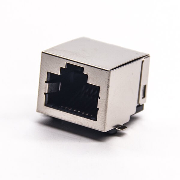 模块rj45连接器弯式屏蔽插座SMT接PCB板