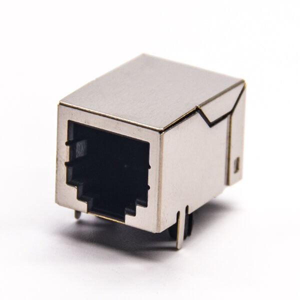rj12接口pcb封装模块化屏蔽外壳弯式插板