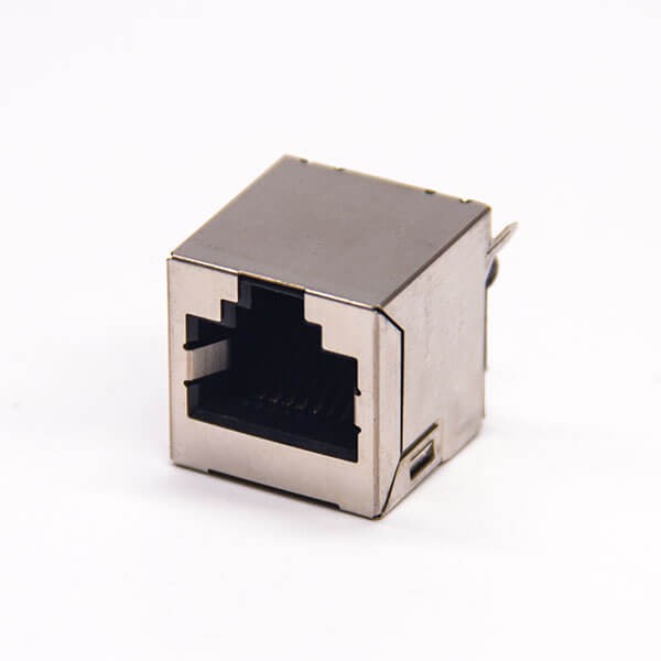 rj45直插8p8c带屏蔽式插PCB板网络接口