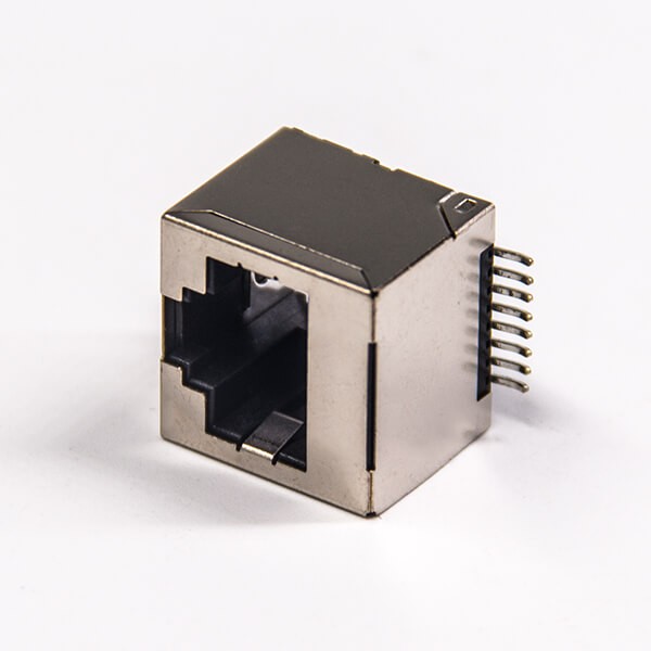 rj45网络接口直通SMT接PCB板不带灯连接器