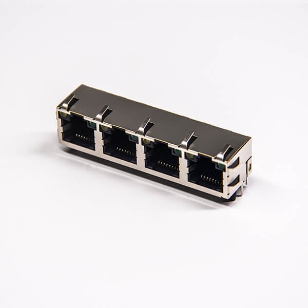 rj45网口插座90度插PCB板网络接口带弹片带屏蔽