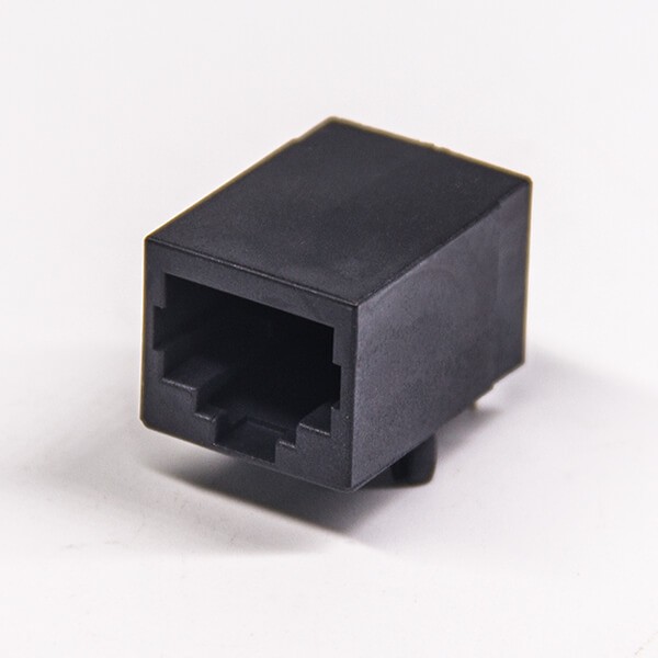 rj45以太网口单口插座8p8c全塑外壳不带灯接板