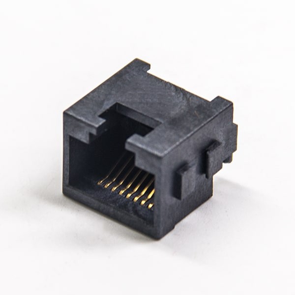 沉板式rj45母座全塑贴板以太网连接器