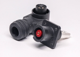 新能源储能连接器弯式12mm黑色塑料铜牌连接300A